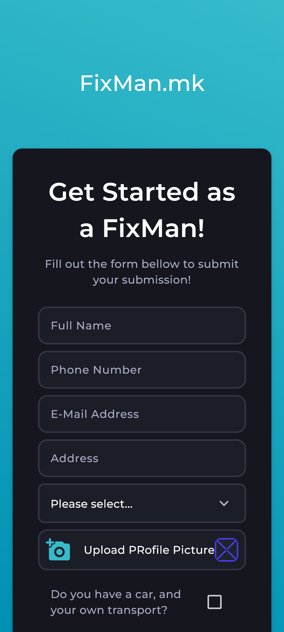 FixMan App Screenshot 1